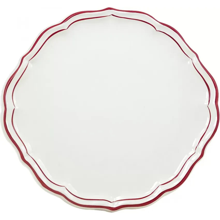 Filet Red Cake Platter 12 1/2" Dia