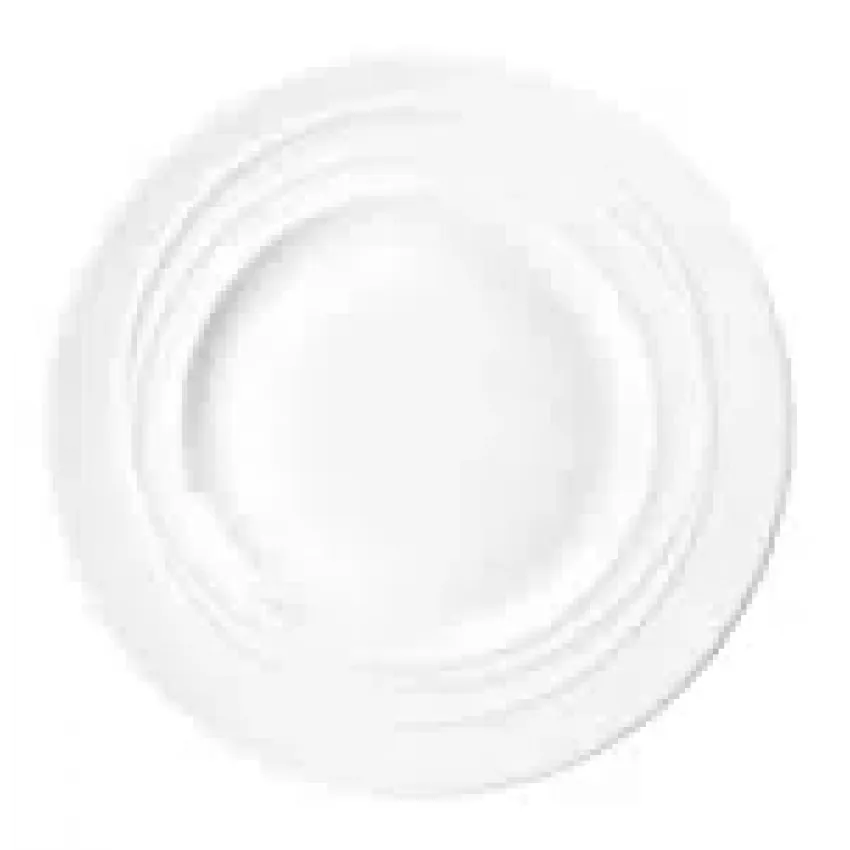 Feeling Bianco Dessert Plate With Reliefs Cm 22 In. 8 1/2