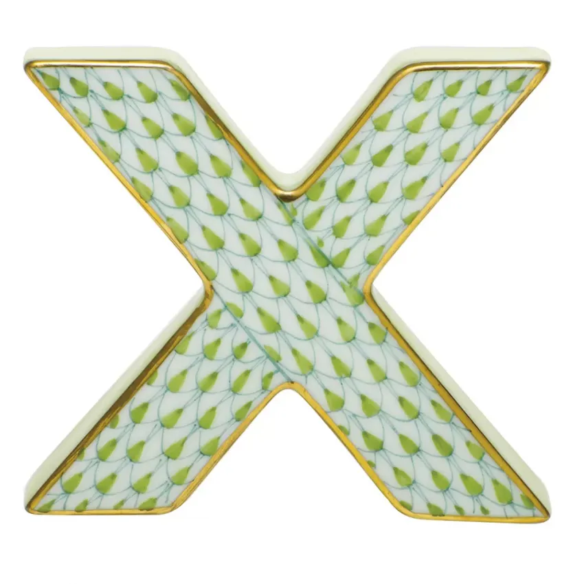 Letter X Key Lime 2.5 in L X 2.25 in W X 0.5 in H
