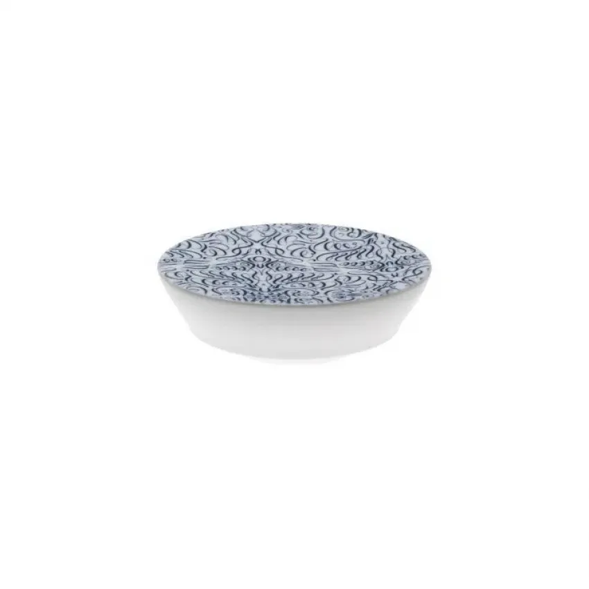 Alif Blue Amuse-Bouche Dish, Small Round 4.7" H 1.6" (Special Order)