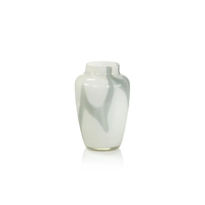 Smoke Dance Glass Vase Small 9.5"H x 6.25"W x 6.25"D
