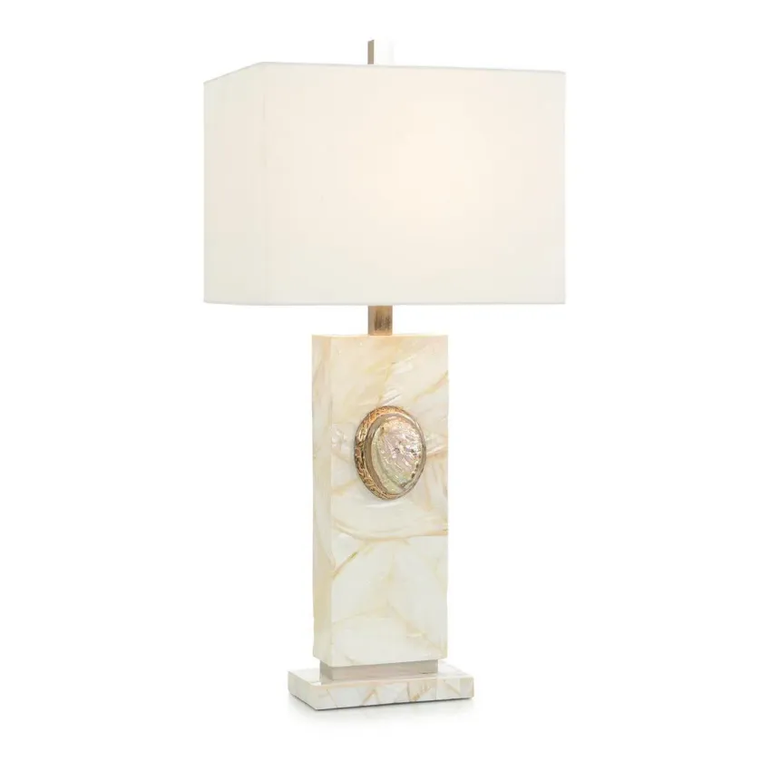 Lamp 32"H Shell On Shell Table