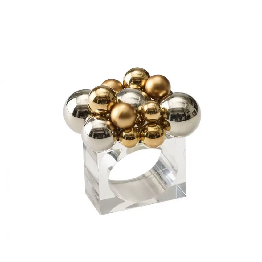 Bauble Gold/Silver Napkin Rings