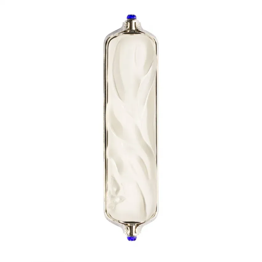 Mezuzah By Irma Large Size, Clear And Nickel (Special Order)