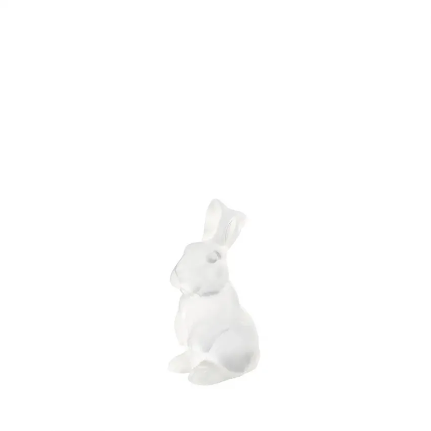 Toulouse Rabbit Sculpture, Clear Crystal