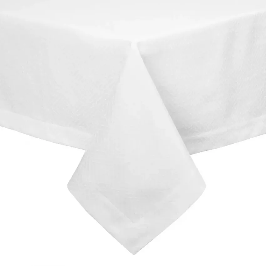Alta White Easy-Care Tablecloth 70 in Round