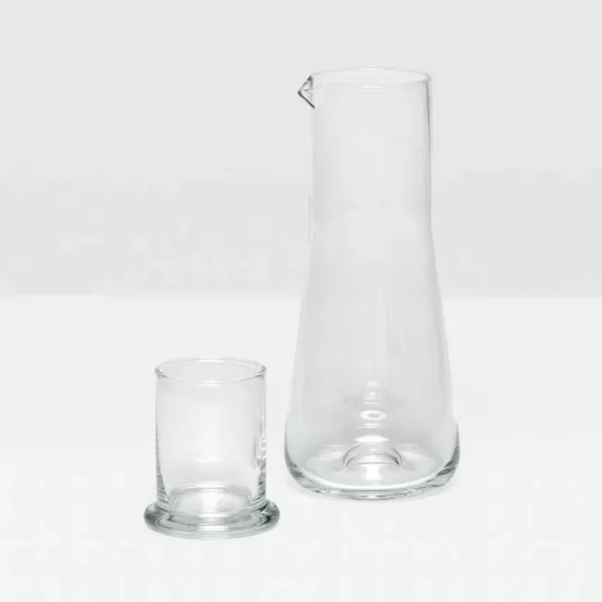 Salford Clear Round Carafe Handblown Glass