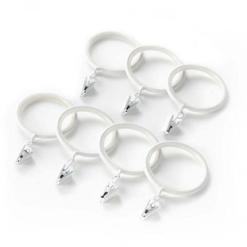Curtain Clip White Ring One Size