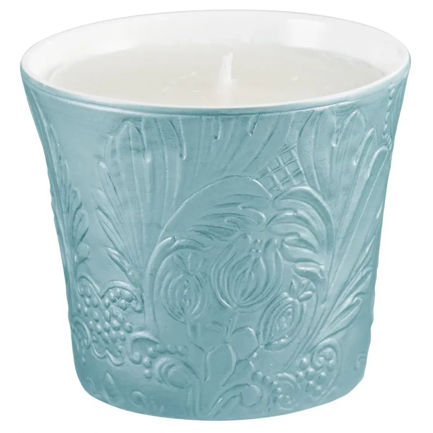 Italian Renaissance Irise Sky Blue Candle Pot 3.34645 Sky Blue
