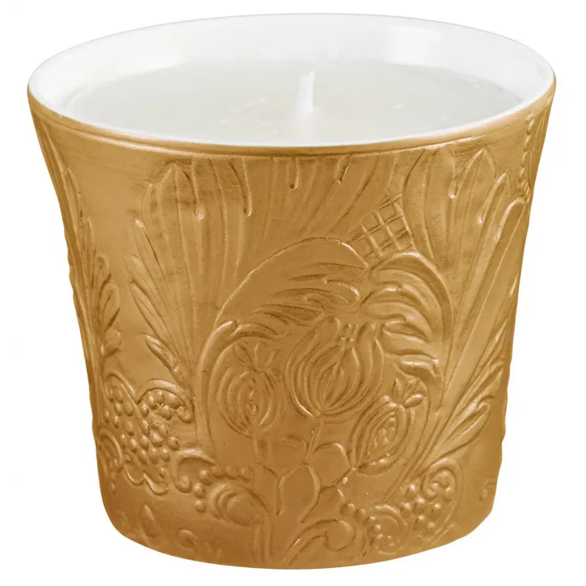 Italian Renaissance Irise Gold Candle Pot 3.34645 Gold