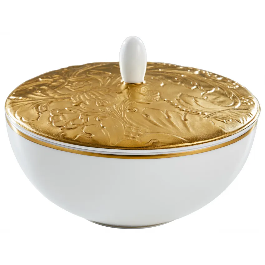 Italian Renaissance Gold Sugar Bowl 4.64566 Gold