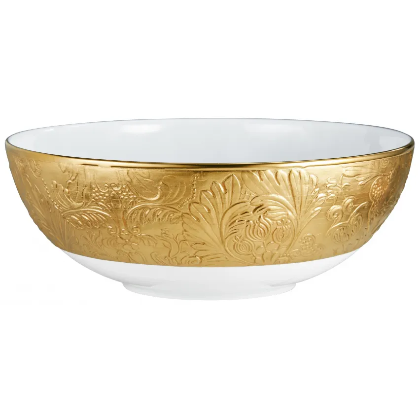 Italian Renaissance Gold Bowl, Open Vegetable 10.41 Gold