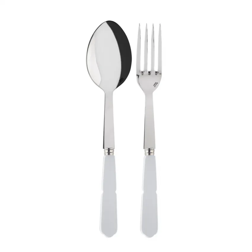 Gustave White 2-Pc Serving Set 10.25" (Fork, Spoon)