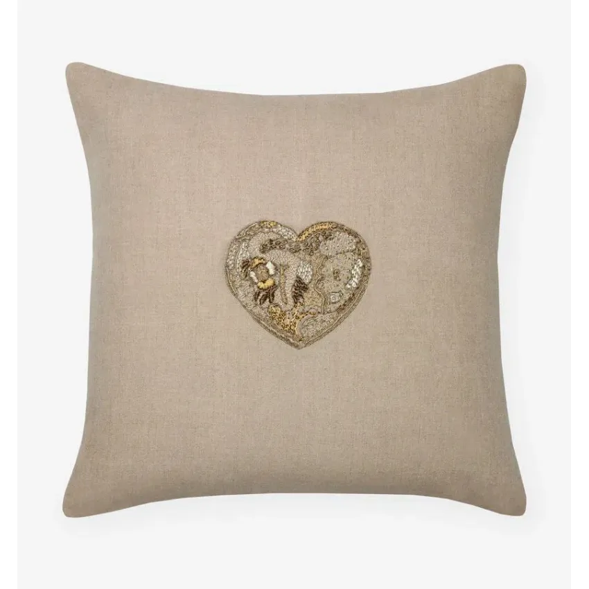 Cuore Decorative Pillow 18 x 18 Gold