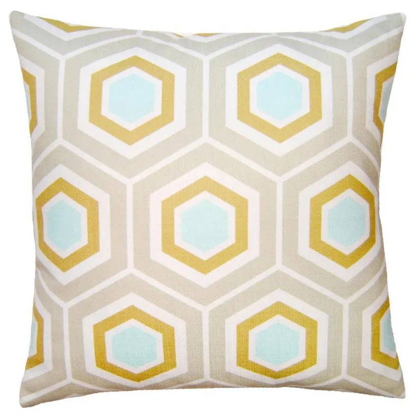 Cool Breeze Hex 22 in x 22 in Pillow
