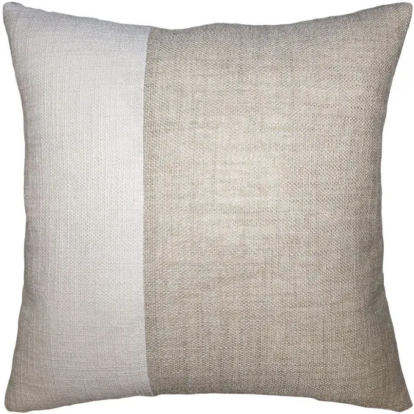Hopsack Two Tone Natural White Pillow