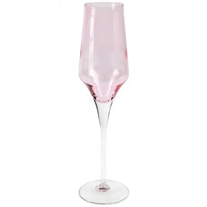 Contessa Pink Champagne Glass 10.25”H, 7 oz