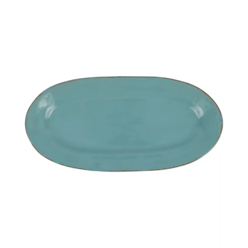 Cucina Fresca Turquoise Narrow Oval Platter