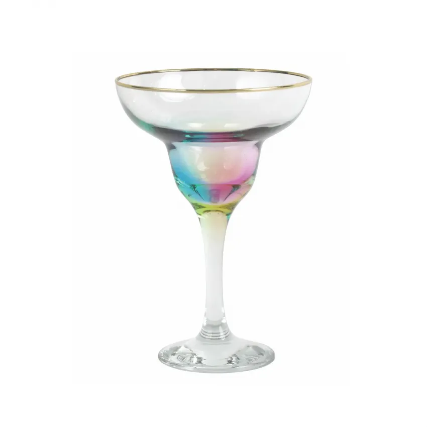Rainbow Margarita Glass 6.5"H, 4 oz