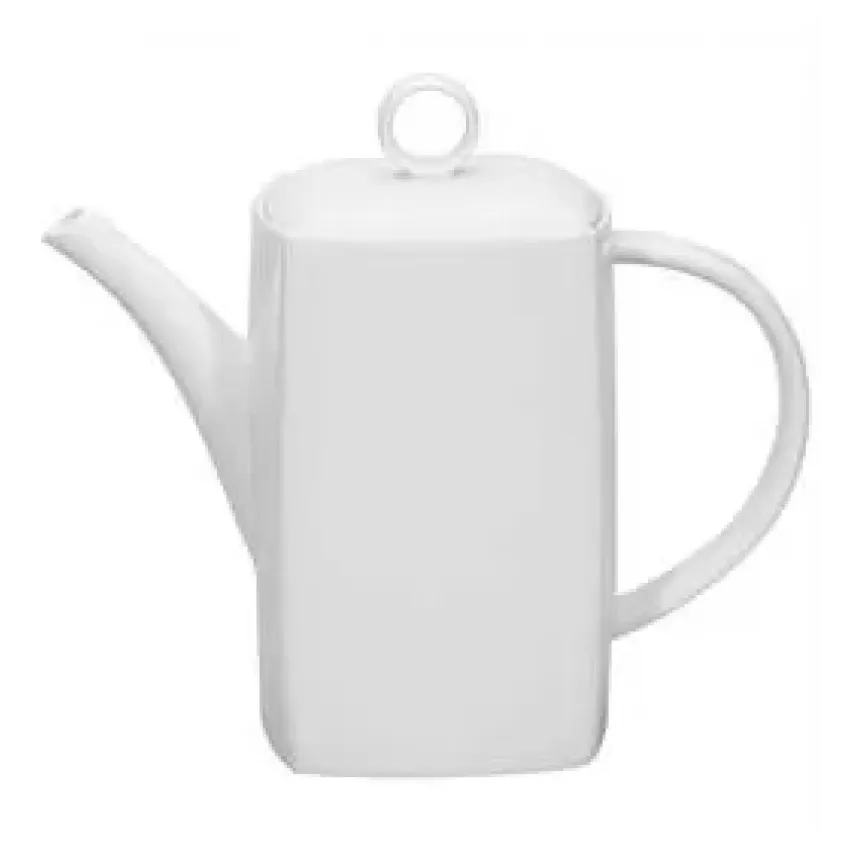 Carre White Coffee Pot