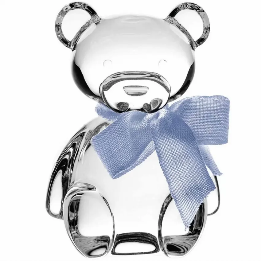 Teddy Bear Case With Sculpture Blue Lace