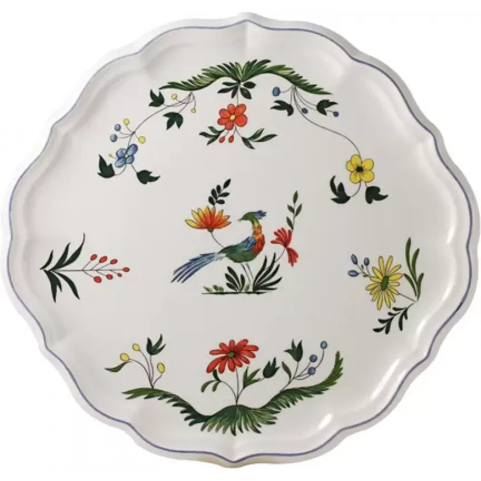 Oiseaux De Paradis Cake Platter 12 1/2" Dia