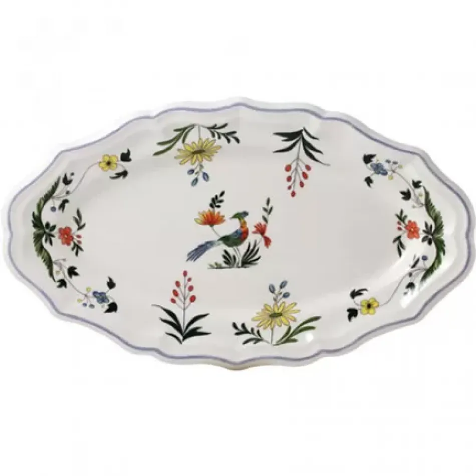 Oiseaux De Paradis Oval Platter, Small 14 3/16 x 8 3/8"