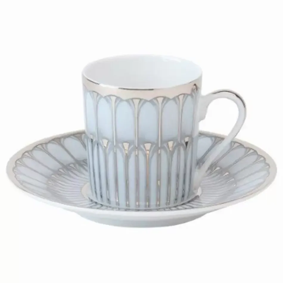 Arcades Grey/Shiny Platinum  Coffee Saucer