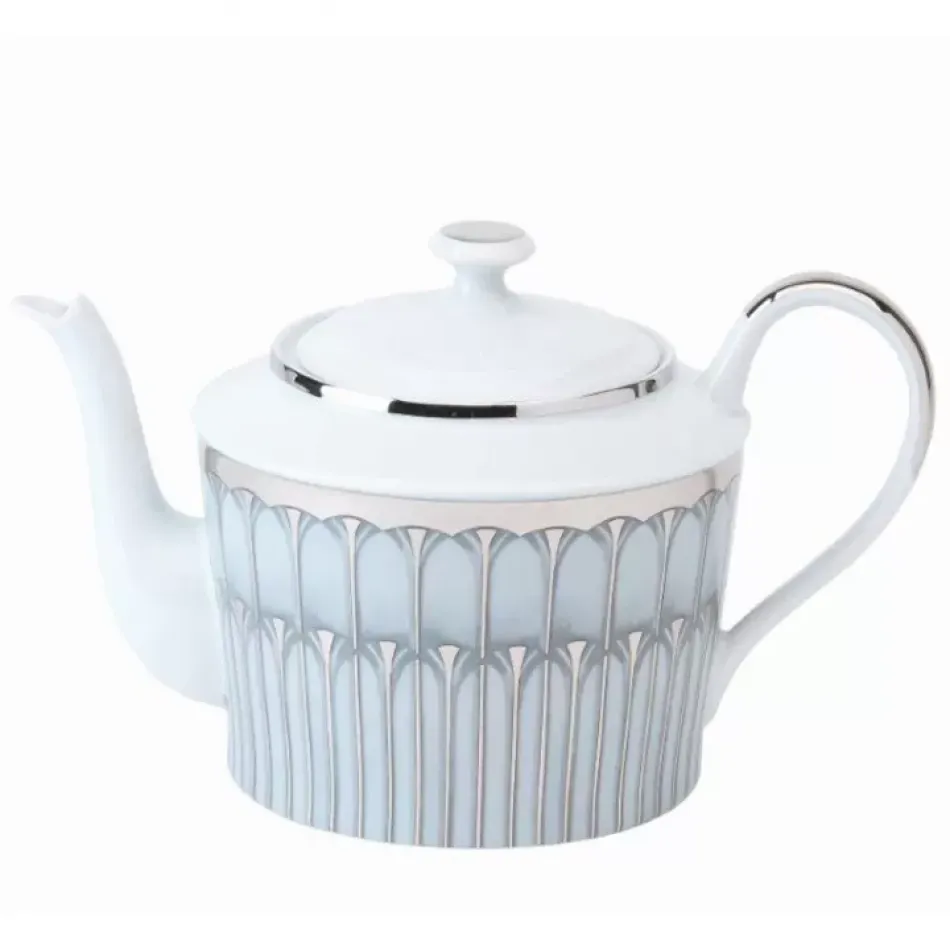 Arcades Grey/Shiny Platinum  Round Tea Pot