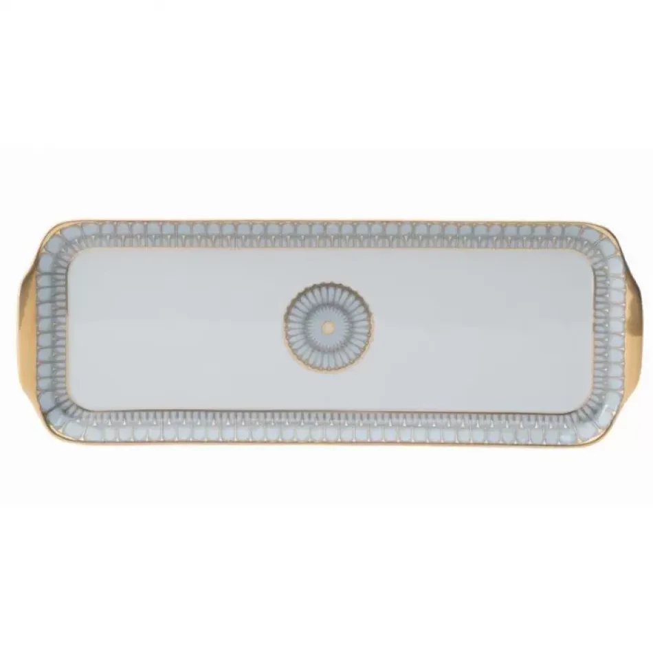 Arcades Grey/Matte Gold Rectangular Cake Platter