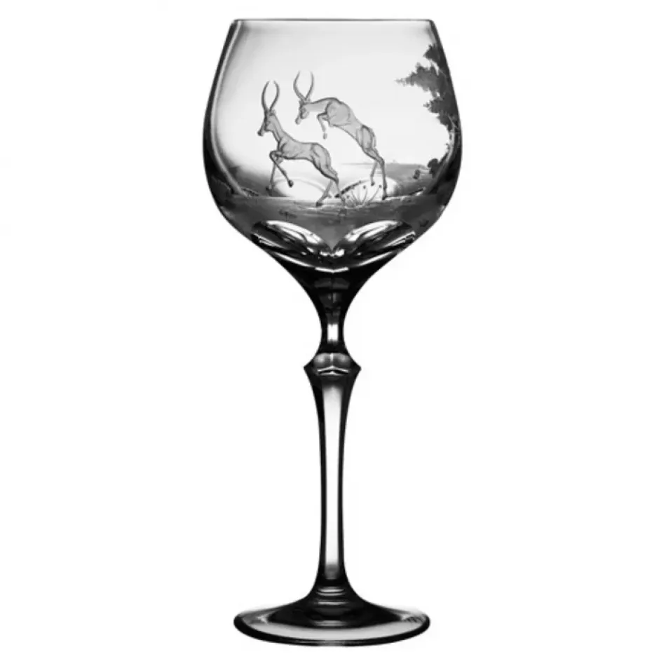 Safari Gazelle Clear White Wine Glass