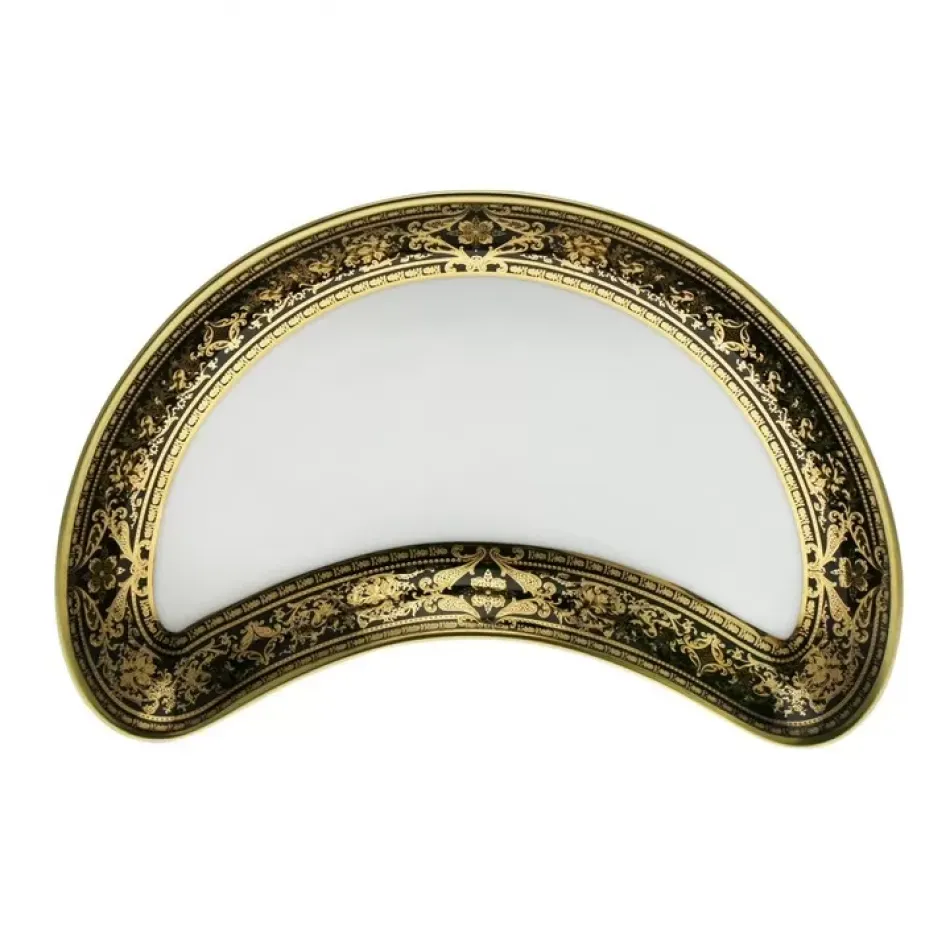 Matignon Black/Gold Crescent Salad Plate 20 Cm (Special Order)