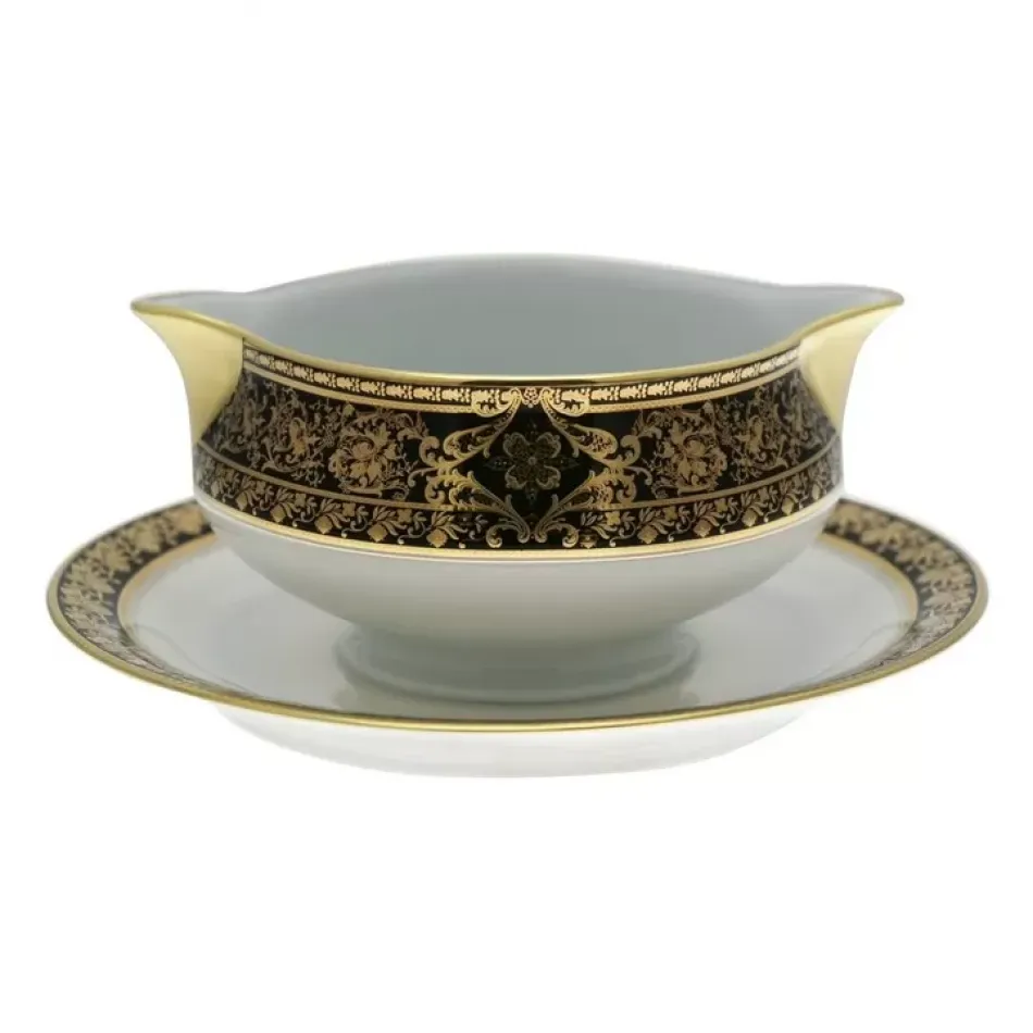 Matignon Black/Gold Sauce Boat 17.5 Cm 30 Cl (Special Order)