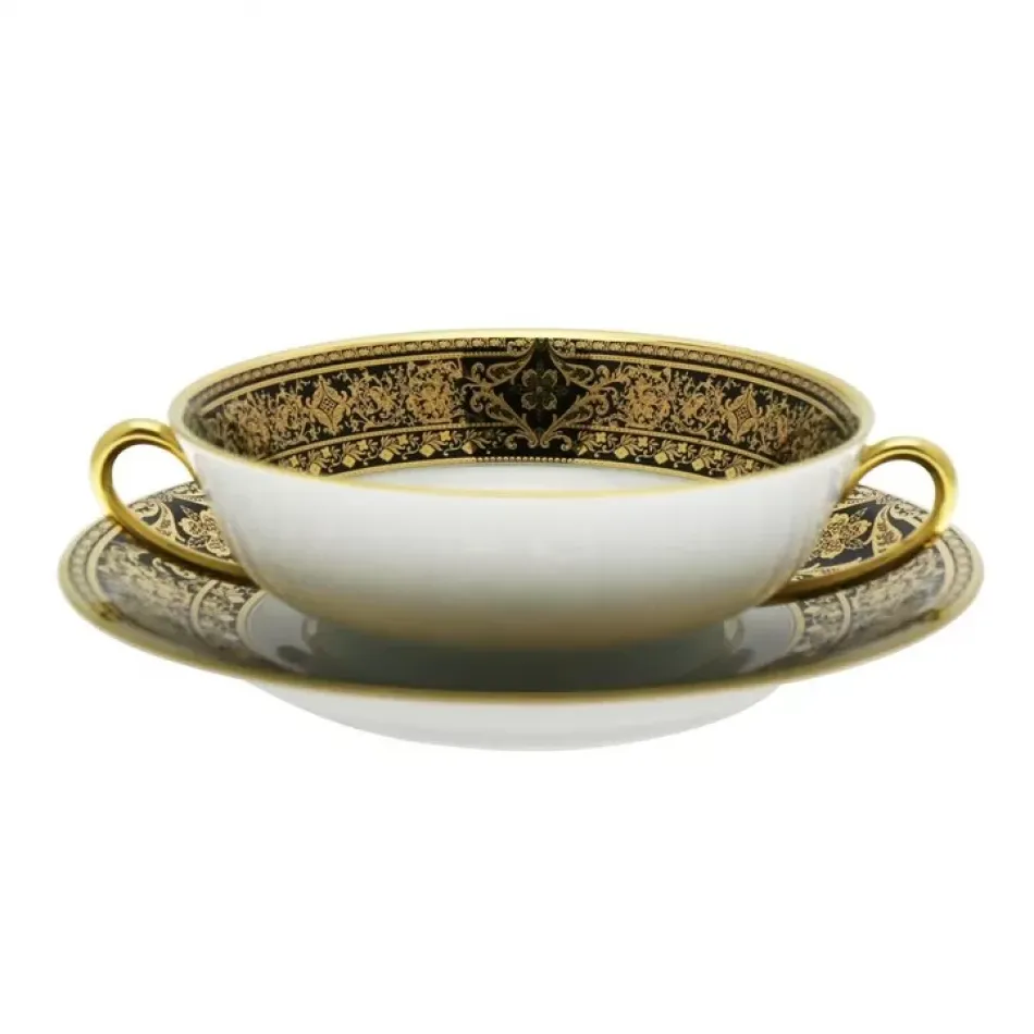 Matignon Black/Gold Soup Cup & Saucer 16 Cm 15 Cl (Special Order)