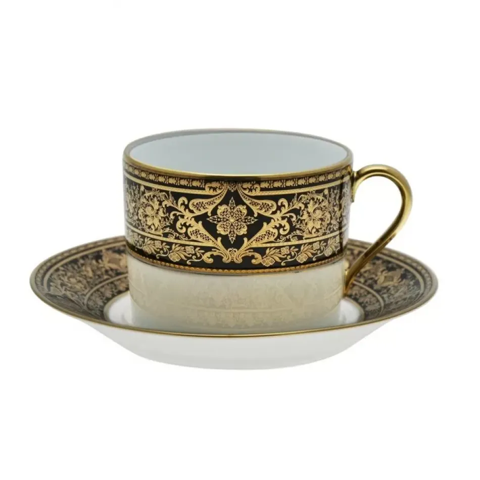 Matignon Black/Gold Cappuccino Cup & Saucer 16.9 Cm 30 Cl (Special Order)