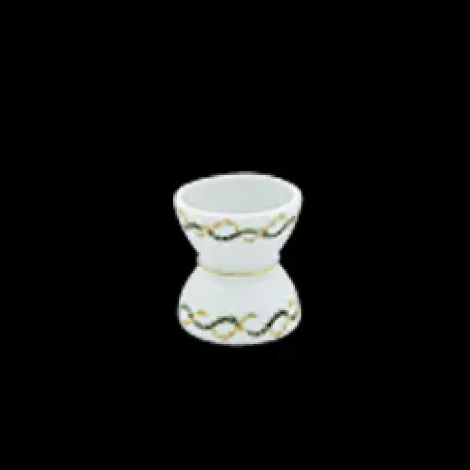 Louveciennes Green/Gold Egg Cup 4.8 Cm