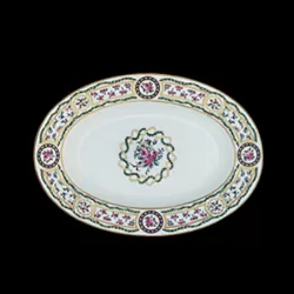 Louveciennes Green/Gold Pickle Dish 23 Cm