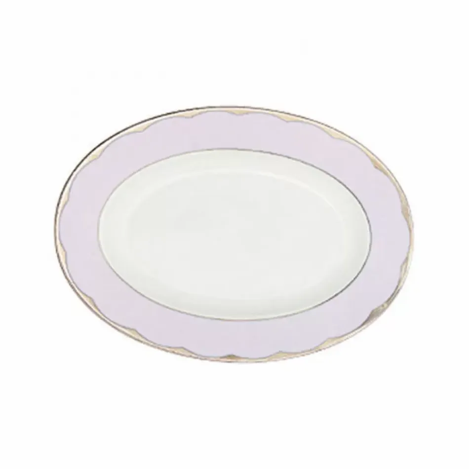 Barbara Barry Illusion Lavender/Platinum Pickle Dish 23 Cm