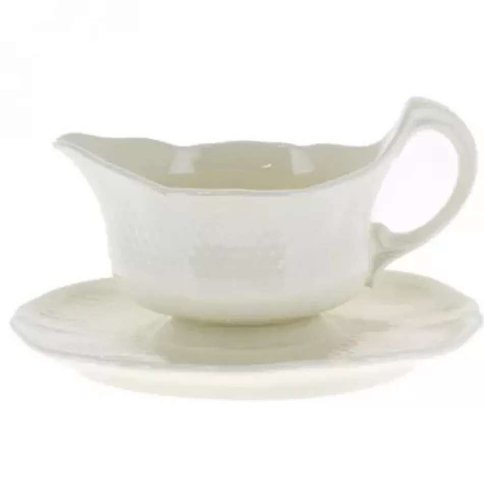 Pont Aux Choux White Sauce Boat 13 1/2 Oz