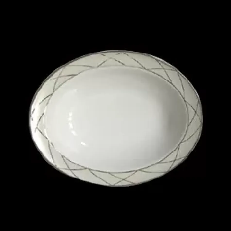 Clair de Lune Arcades Grey/Platinum Vegetable Dish 23.6 Cm 37 Cl