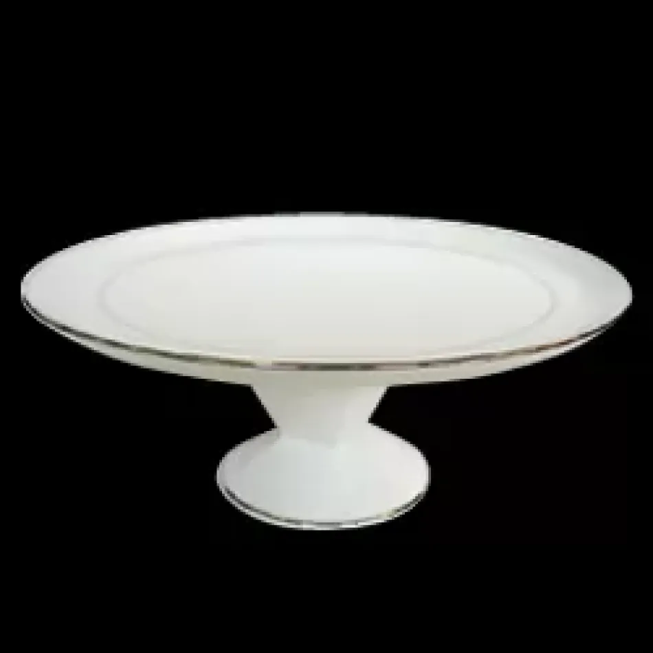 Orsay White/Gold Footed Cake Platter 31.5 Cm