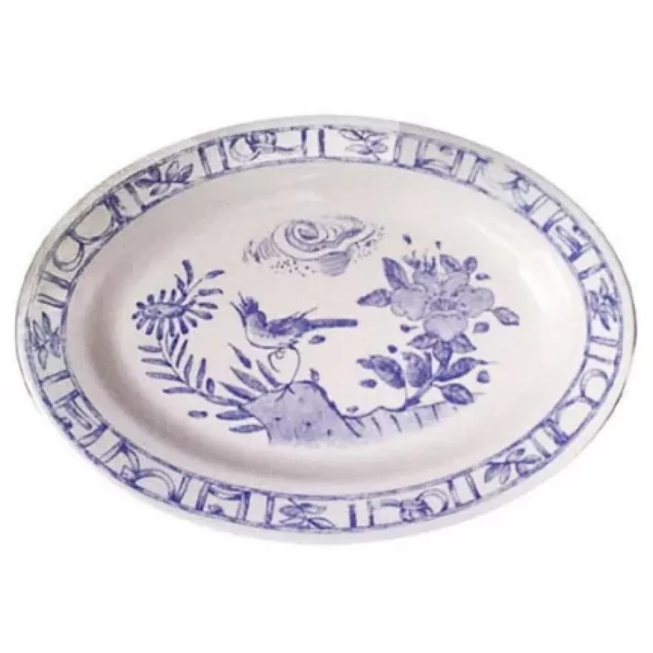 Oiseau Bleu Oval Platter 6 Oz