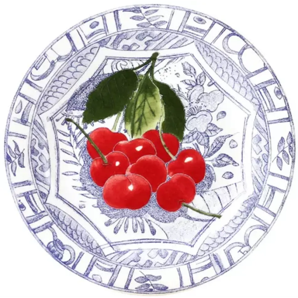 Oiseau Bleu Fruits Canape Plate Cherries 6 1/2" Dia