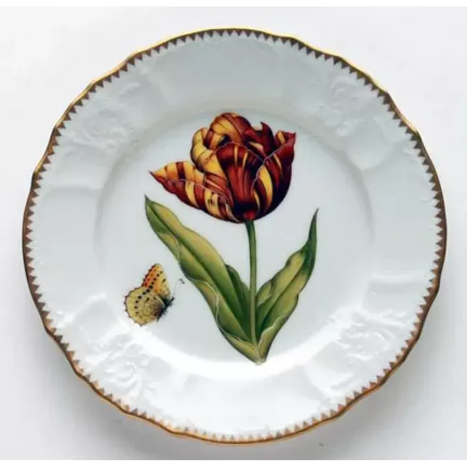 Old Master Tulips Red, Yellow, & Orange Tulip Salad Plate 7.75 in Rd