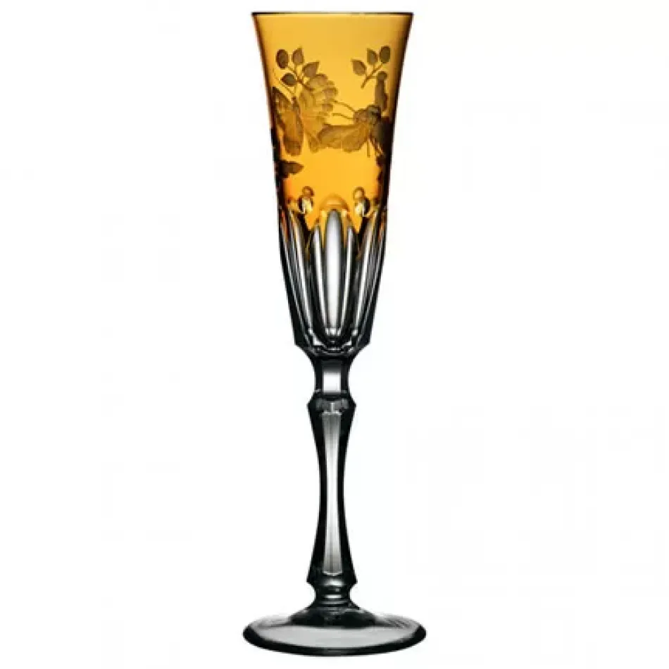 Springtime Amber Champagne Flute