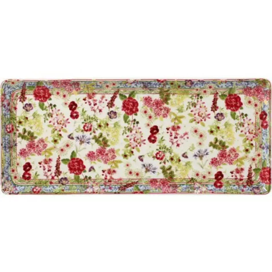 Millefleurs Oblong Serving Tray 14 3/16 x 6 1/8"