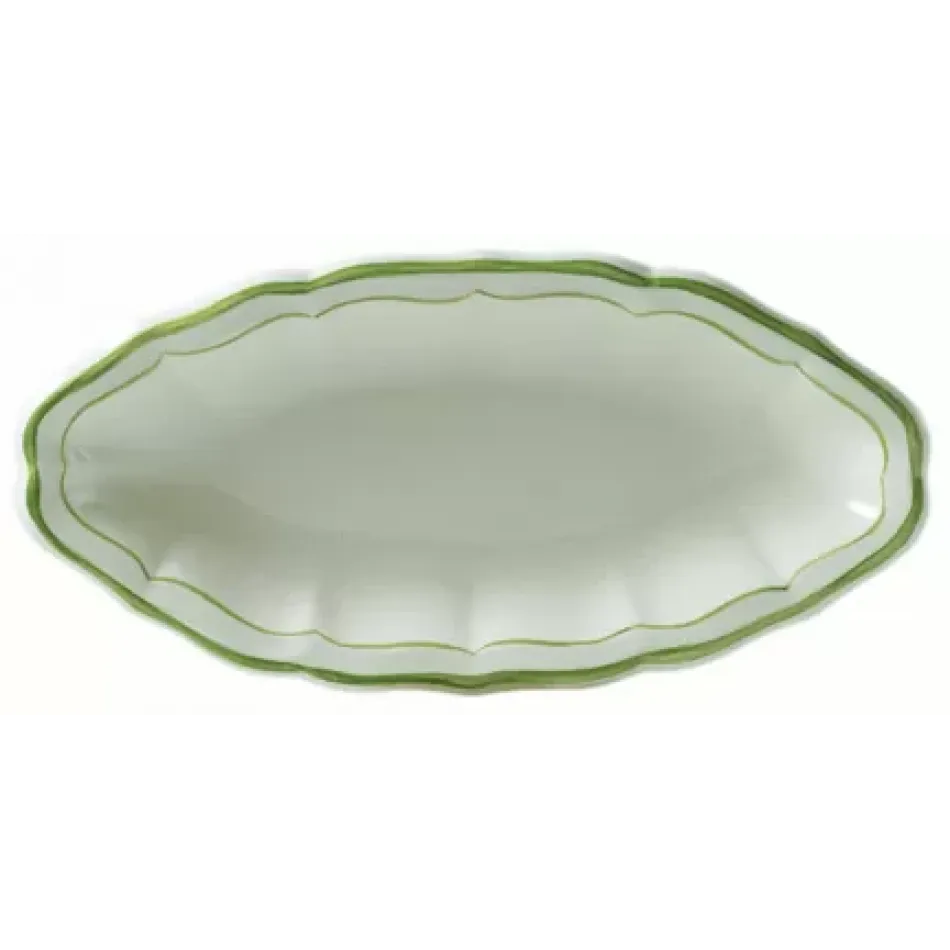 Filet Green Pickle Dish 9" Long