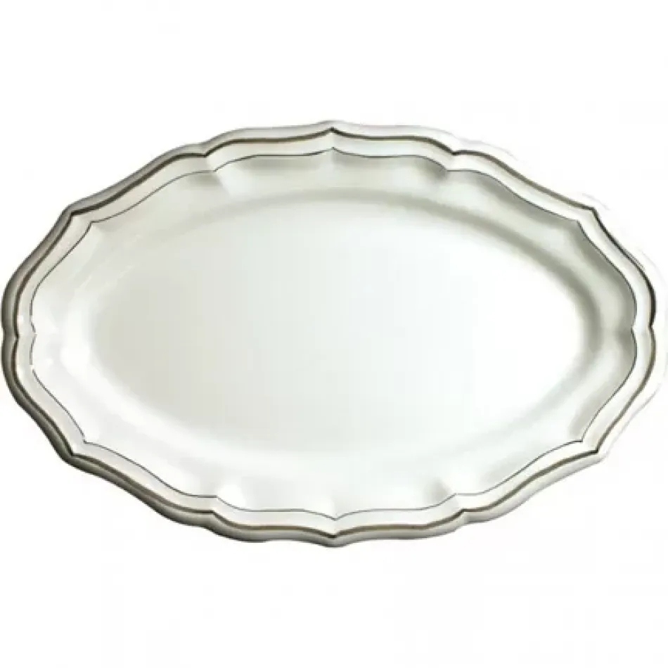 Filet Taupe Oval Platter 16 1/8 x 10 5/16"