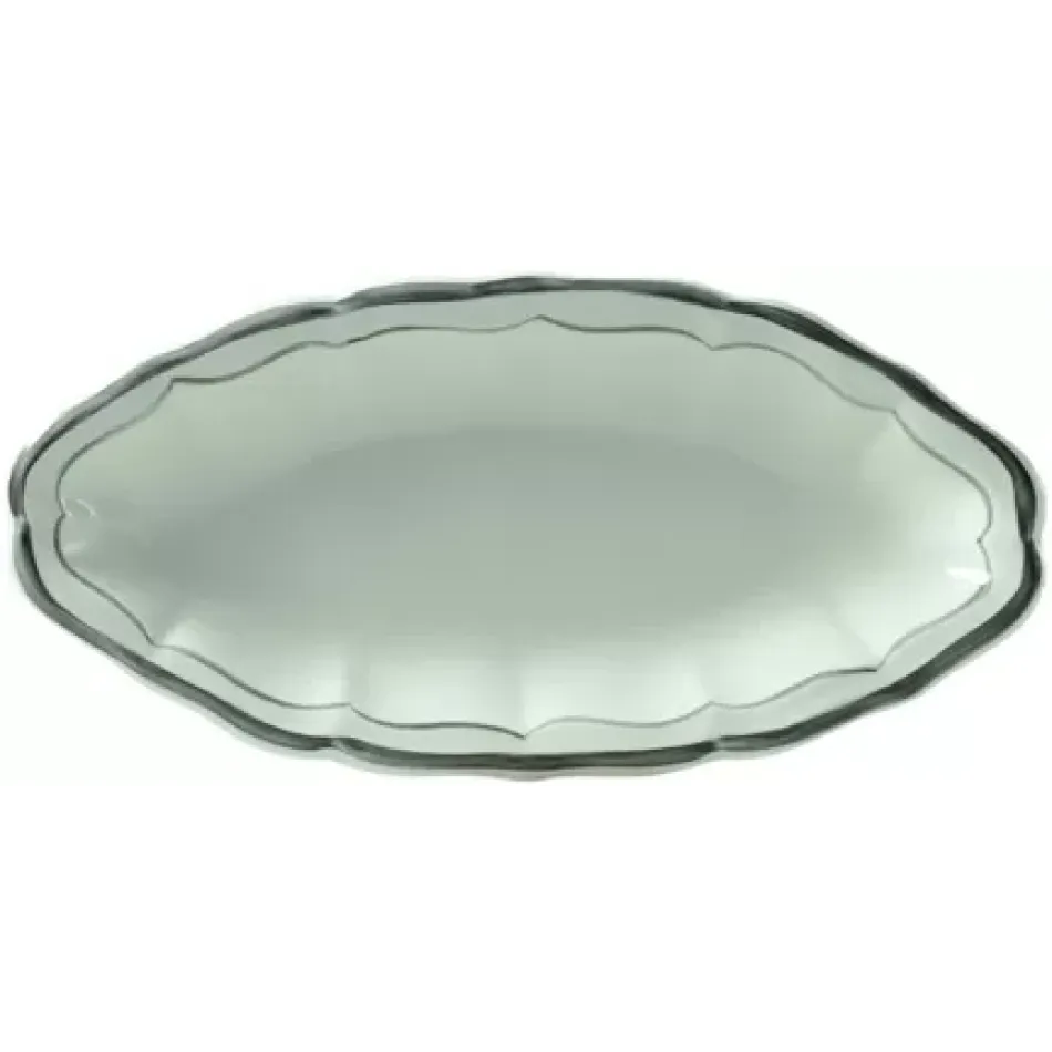 Filet Taupe Pickle Dish 9" Long