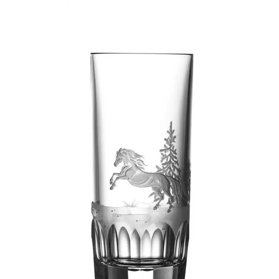 Run 4 Roses Apaloosa Clear Highball Tumbler